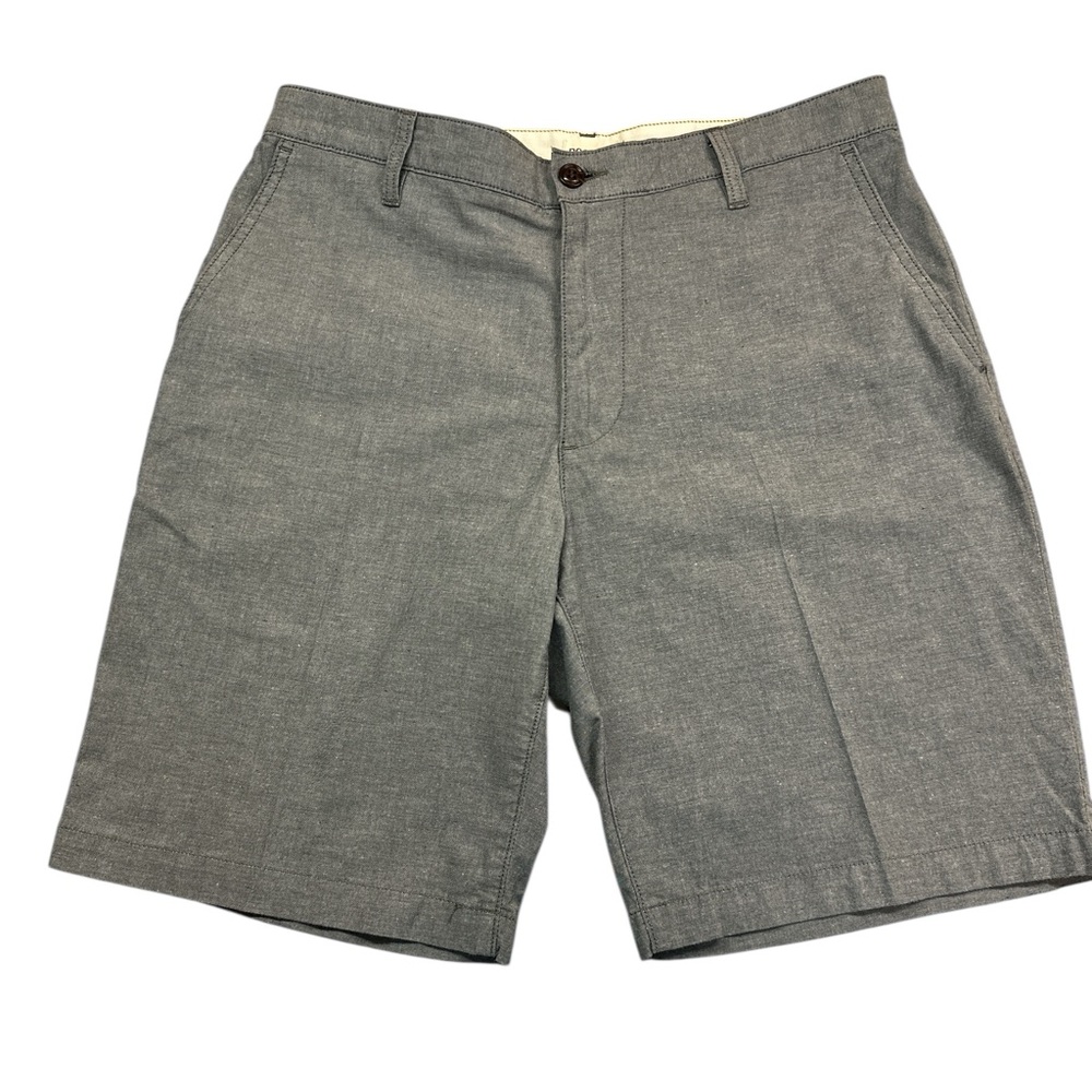 Dockers Perfect Shorts Blue Grey  Flecks of Red Cotton Blend 9” Inseam Waist 32